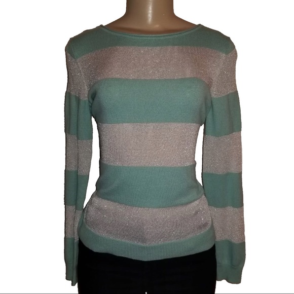 Tops - VINCE CAMUTO Glitter Stripped Sweater Shirt Medium